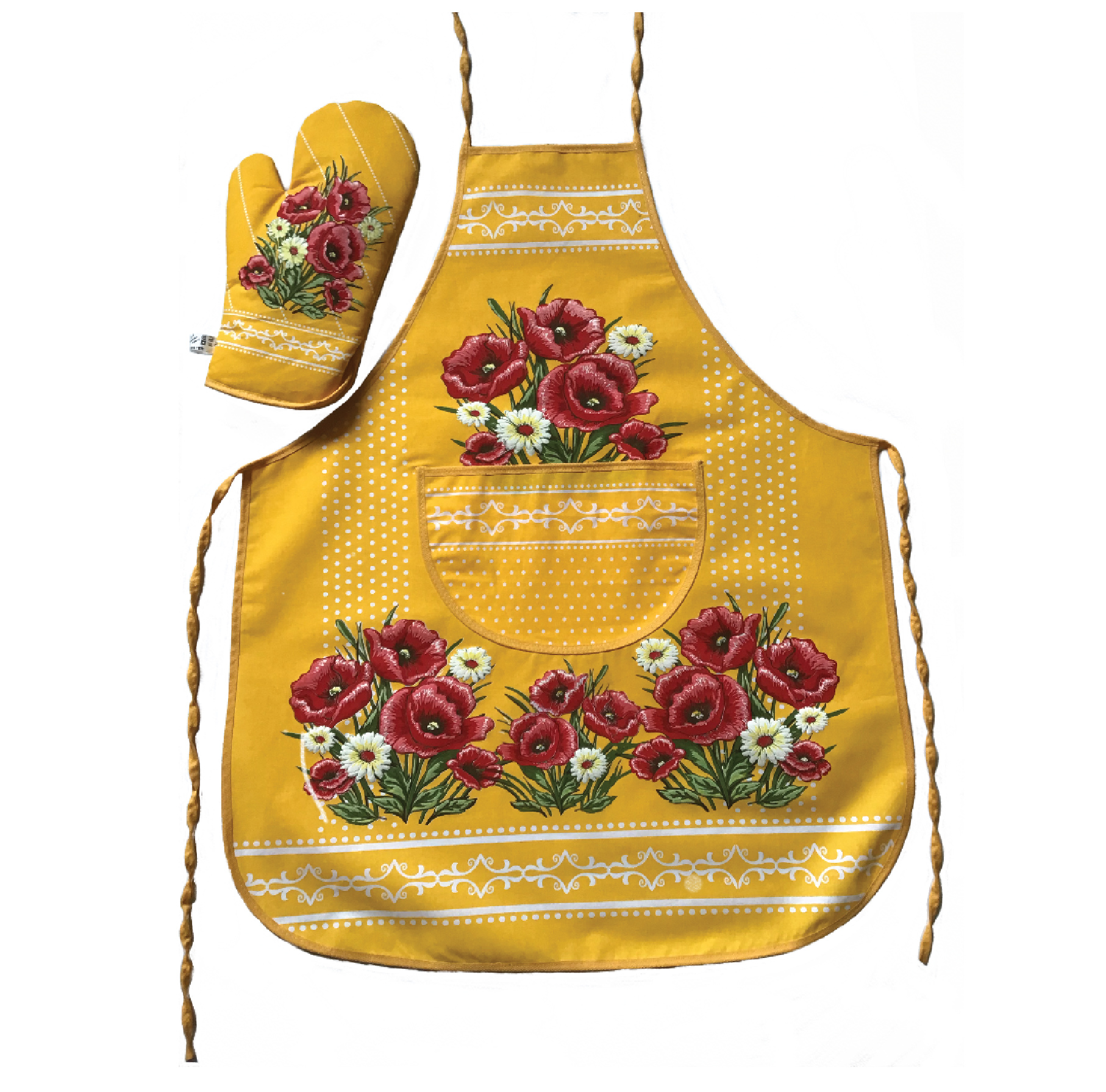 Kuchynská zástera - maky 