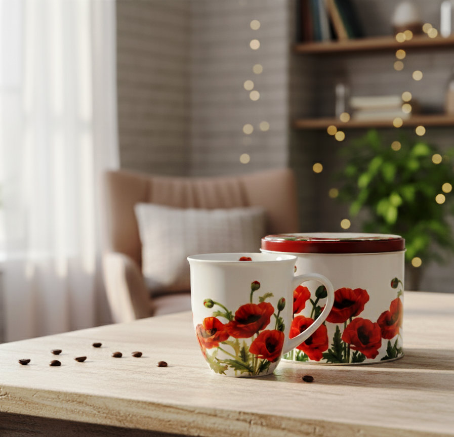 Hrnček v plechovke 400ml - maky