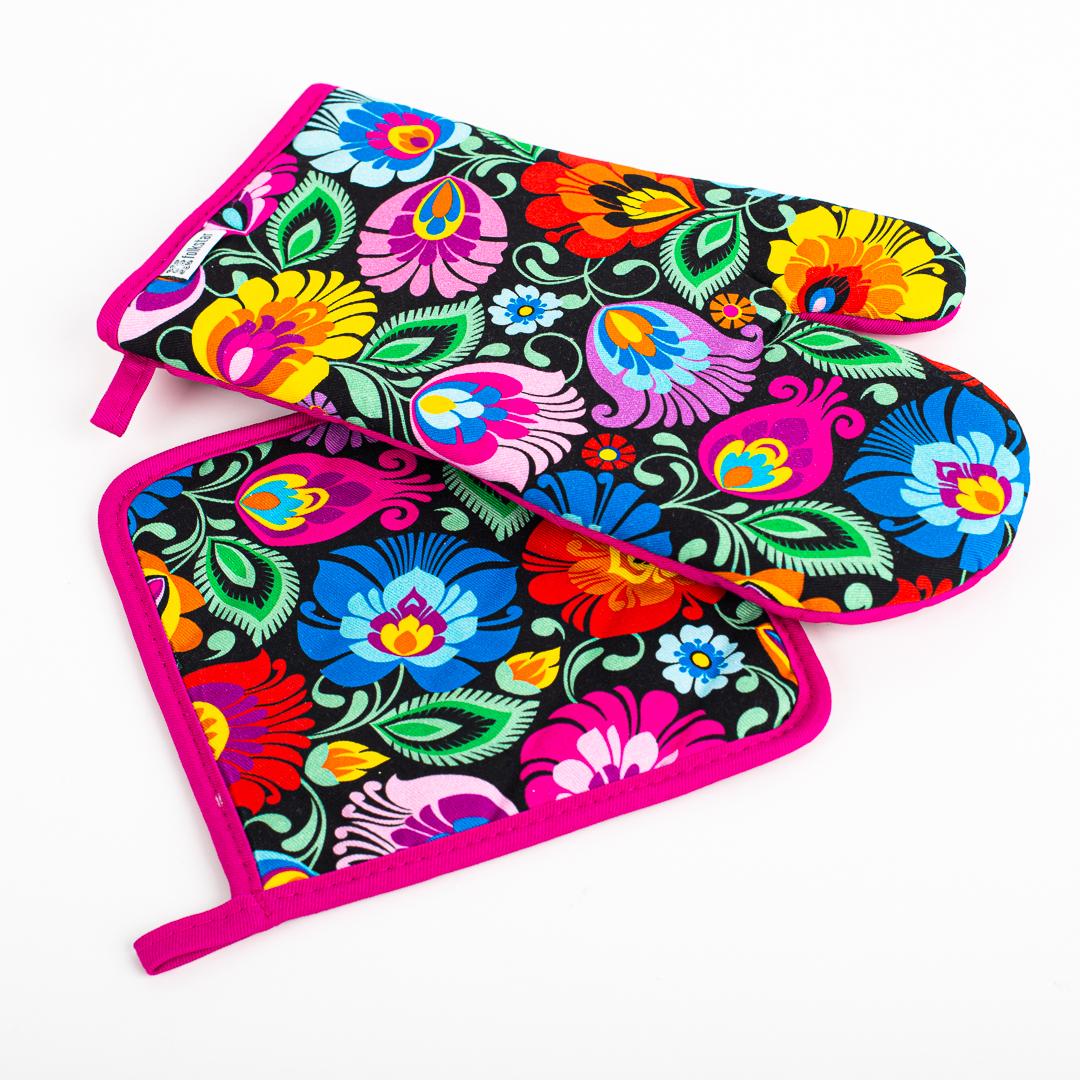 Kuchynská rukavica s podložkou čierna 23734