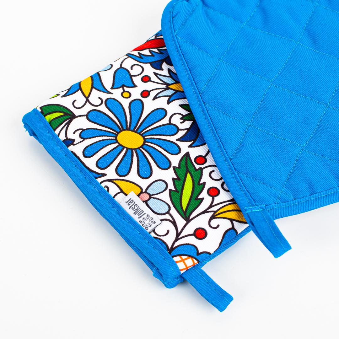 Kuchynská rukavica s podložkou modrá 23741