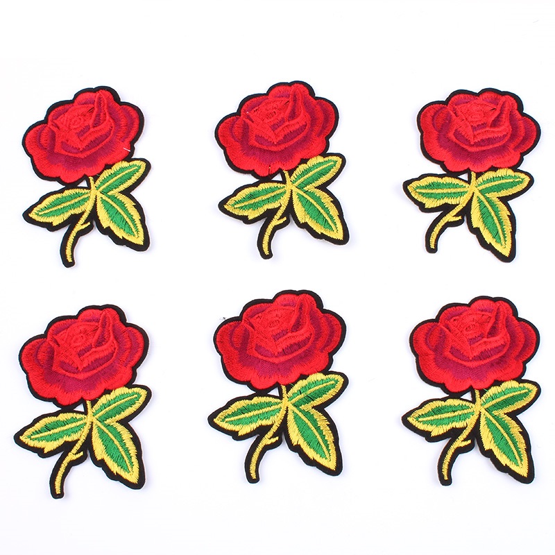 Termo nášivka - ruža 8,3x5,8 cm