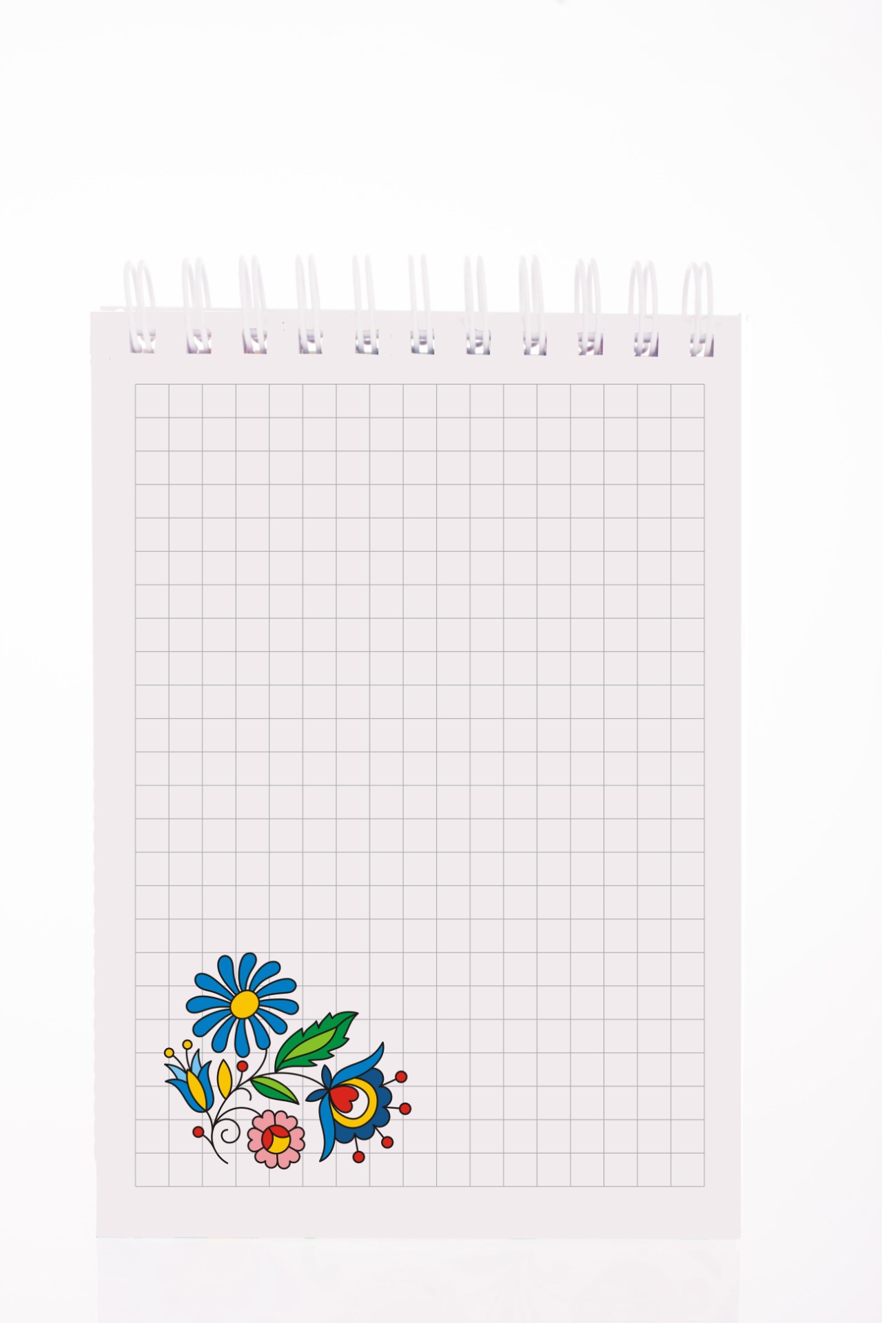 Špirálový zápisník s ľudovým motívom A6 - modrý