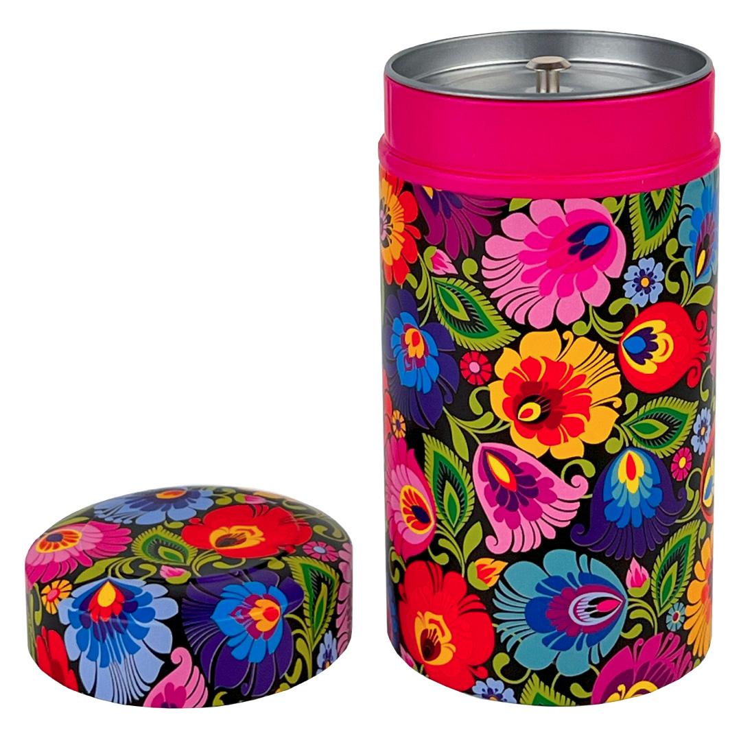 Malá okrúhla plechovka - čierna