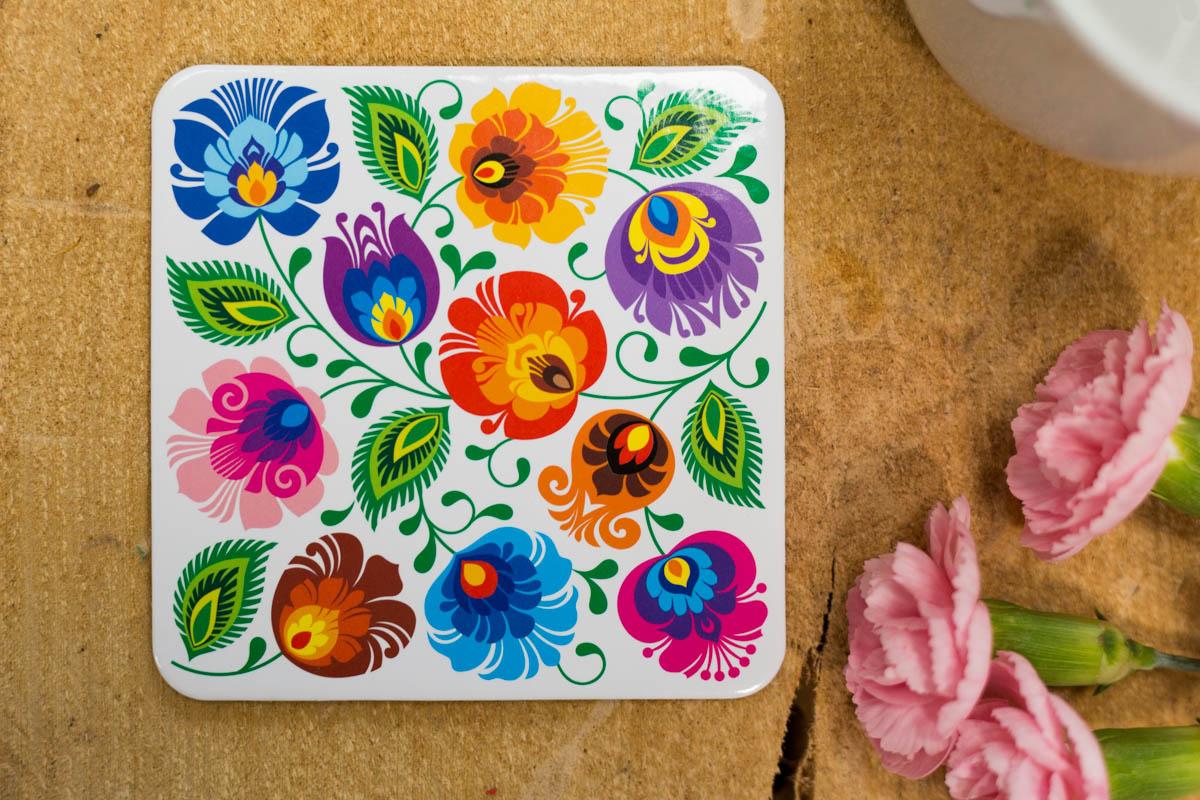 Korková podložka 10x10cm - biela