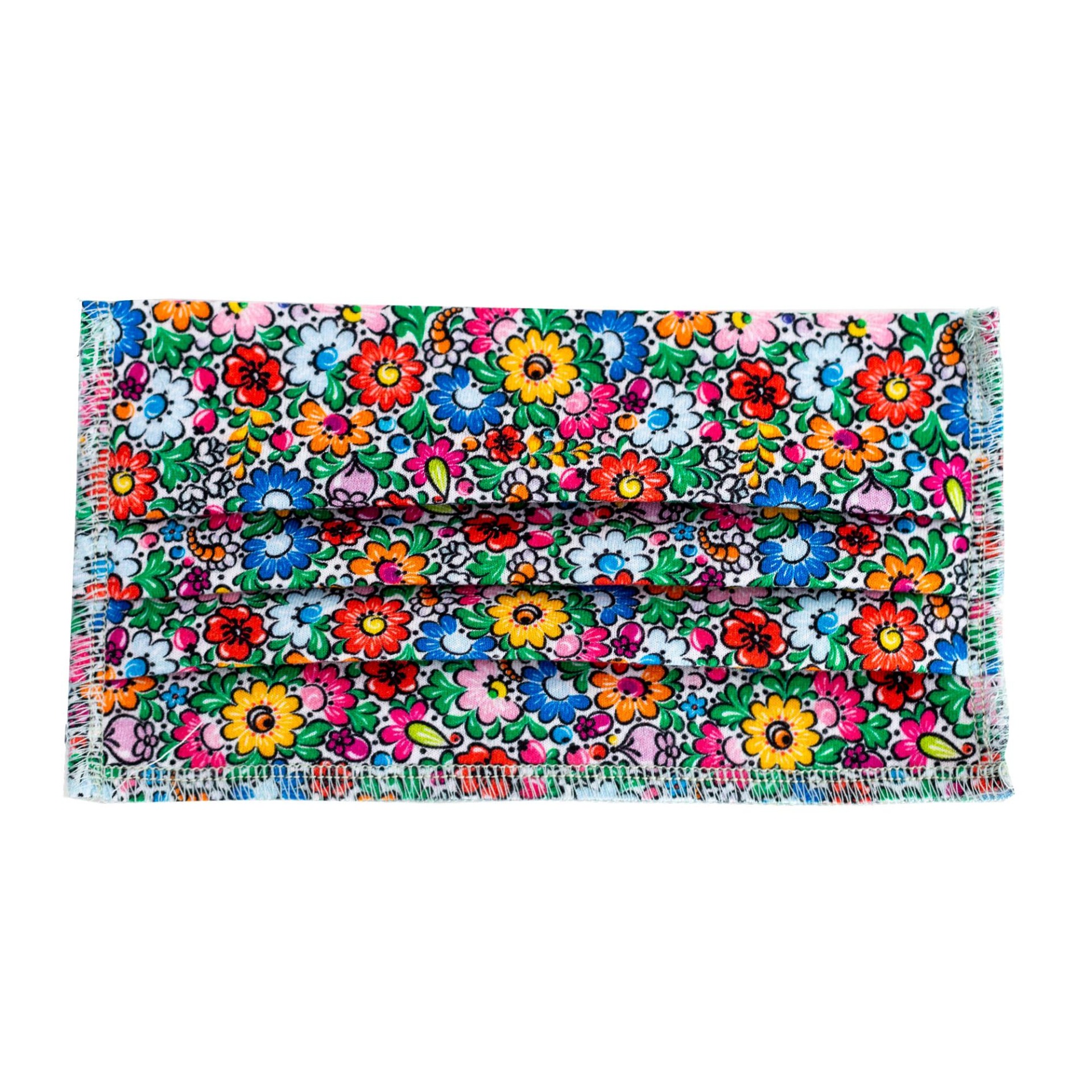 Ochranné rúško s ľudovým motívom - kvetované