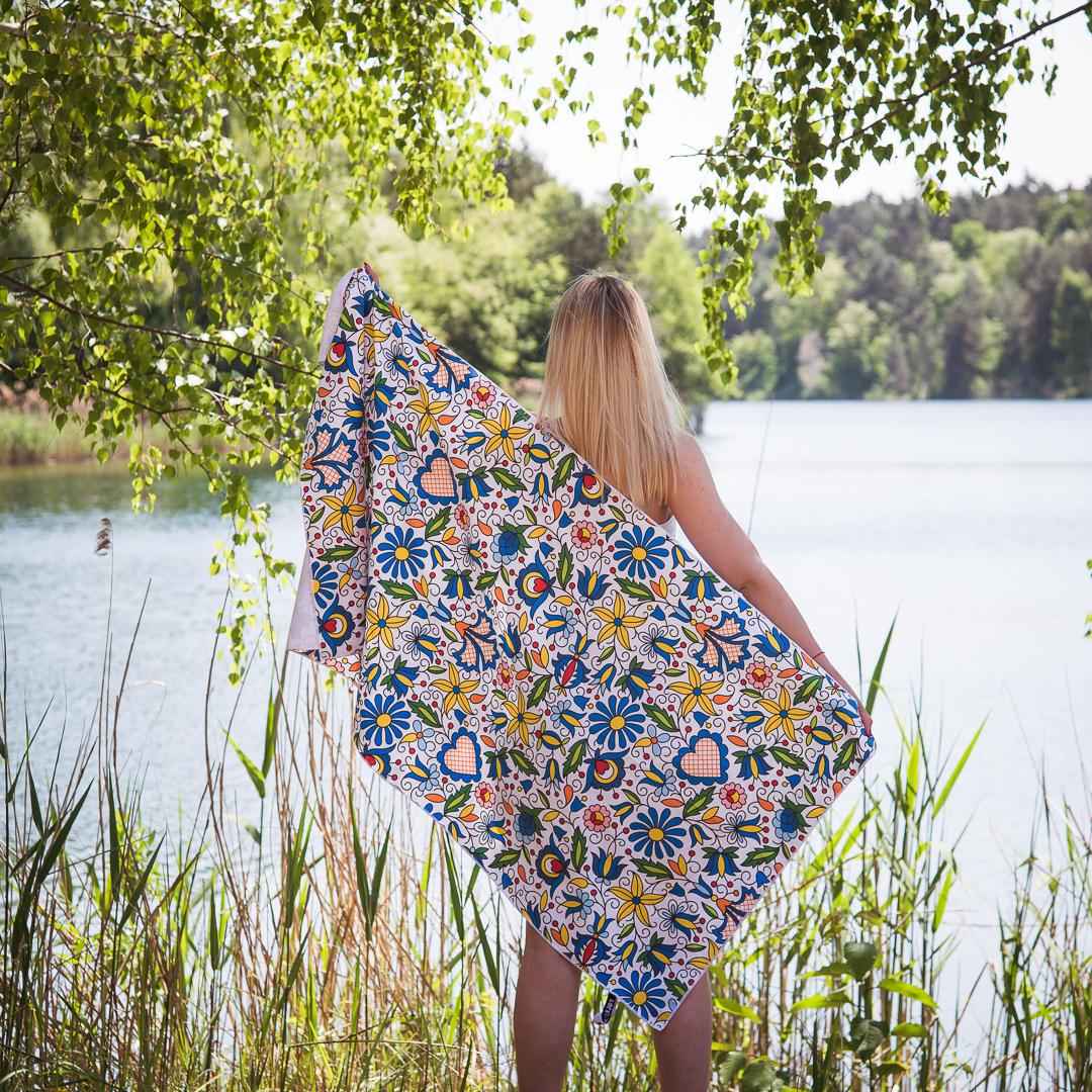 Rýchloschnúci uterák 80x160 cm - modrý