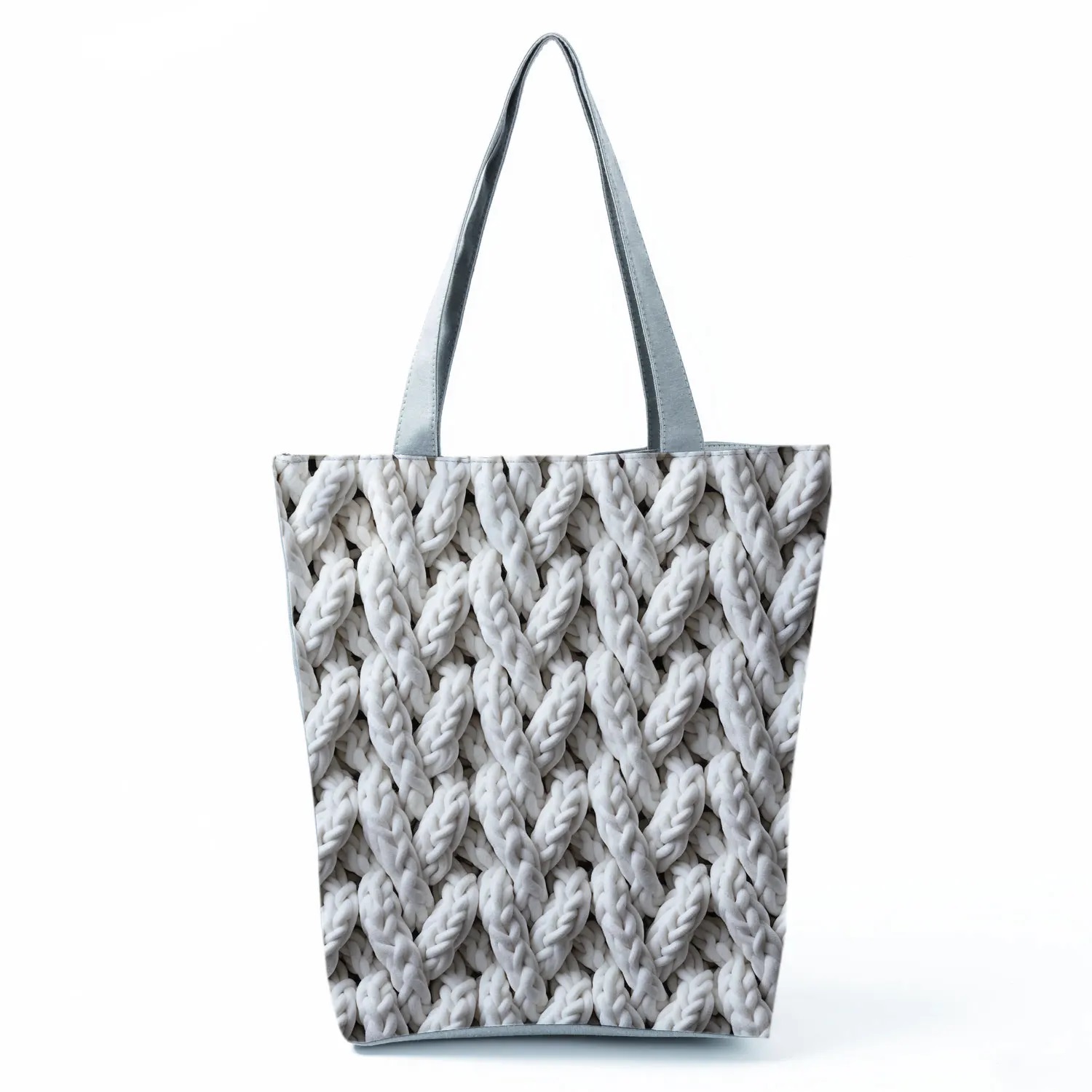 SADA - Plátenná taška na plece + kozmetická taštička - pletenina