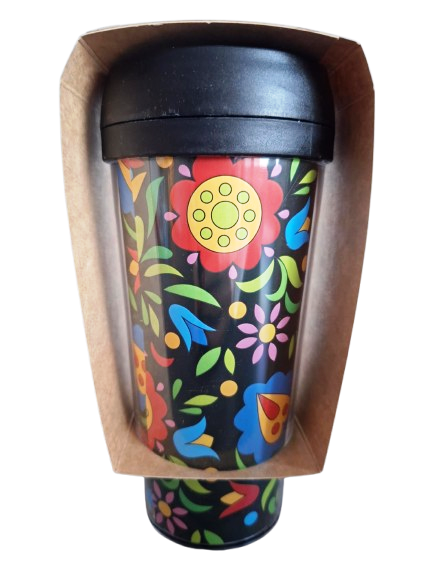 Termohrnček folk čierny 420ml