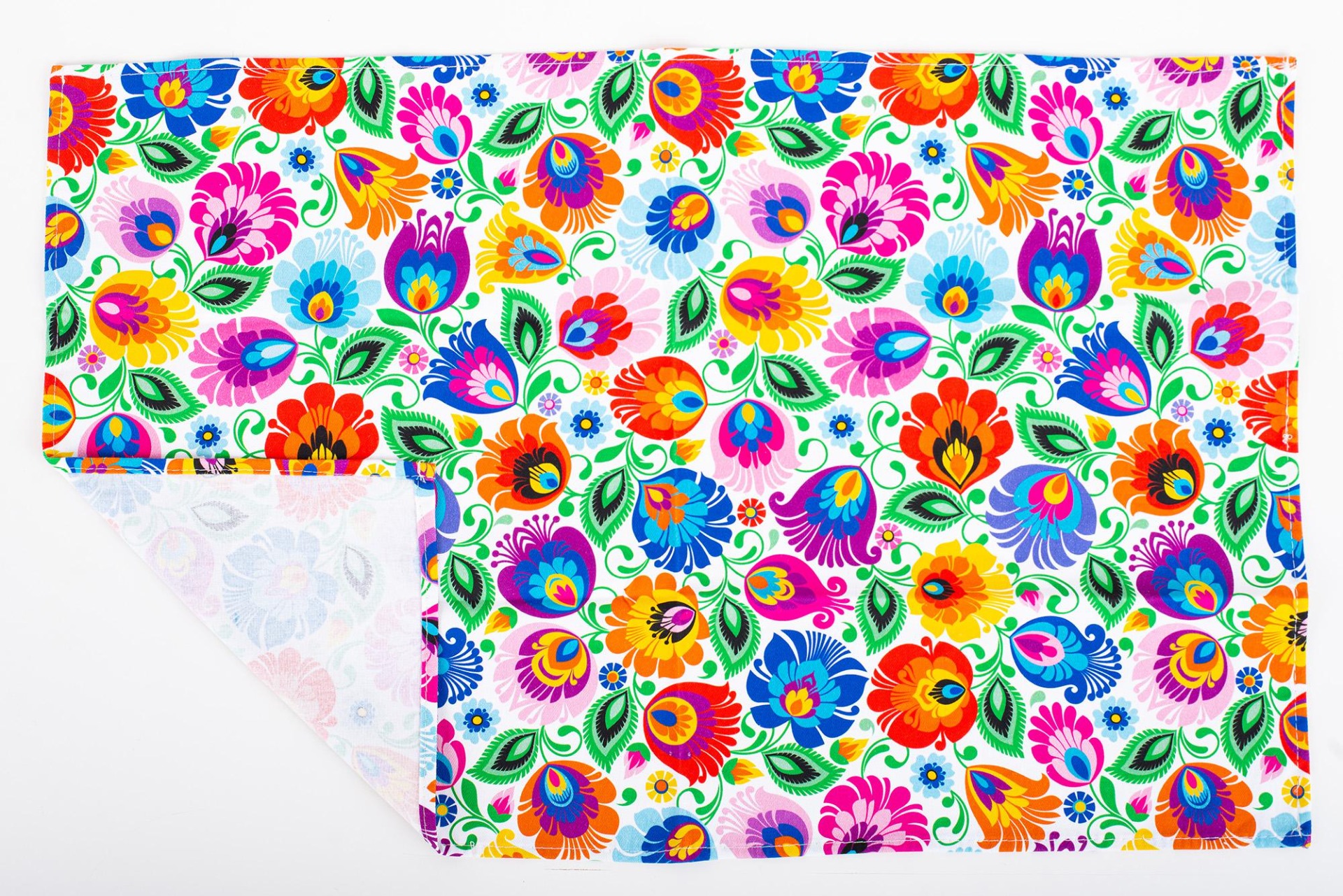 Kuchynská utierka ľudový motív biela 23726