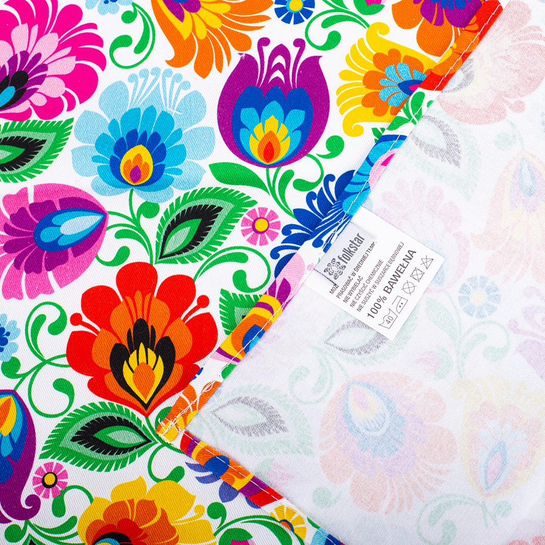 Kuchynská utierka ľudový motív biela 23726