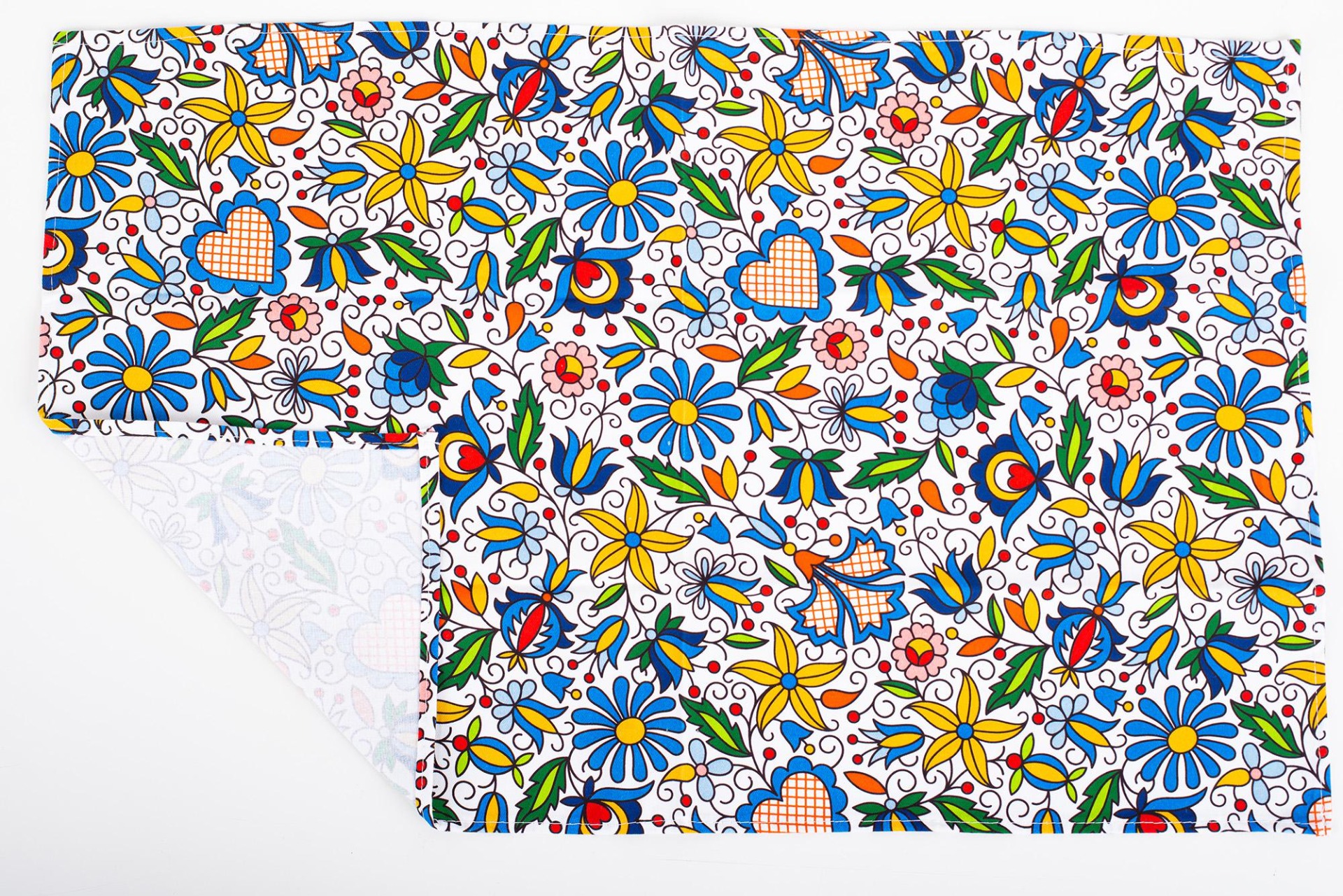 Kuchynská utierka ľudový motív modrá 23742