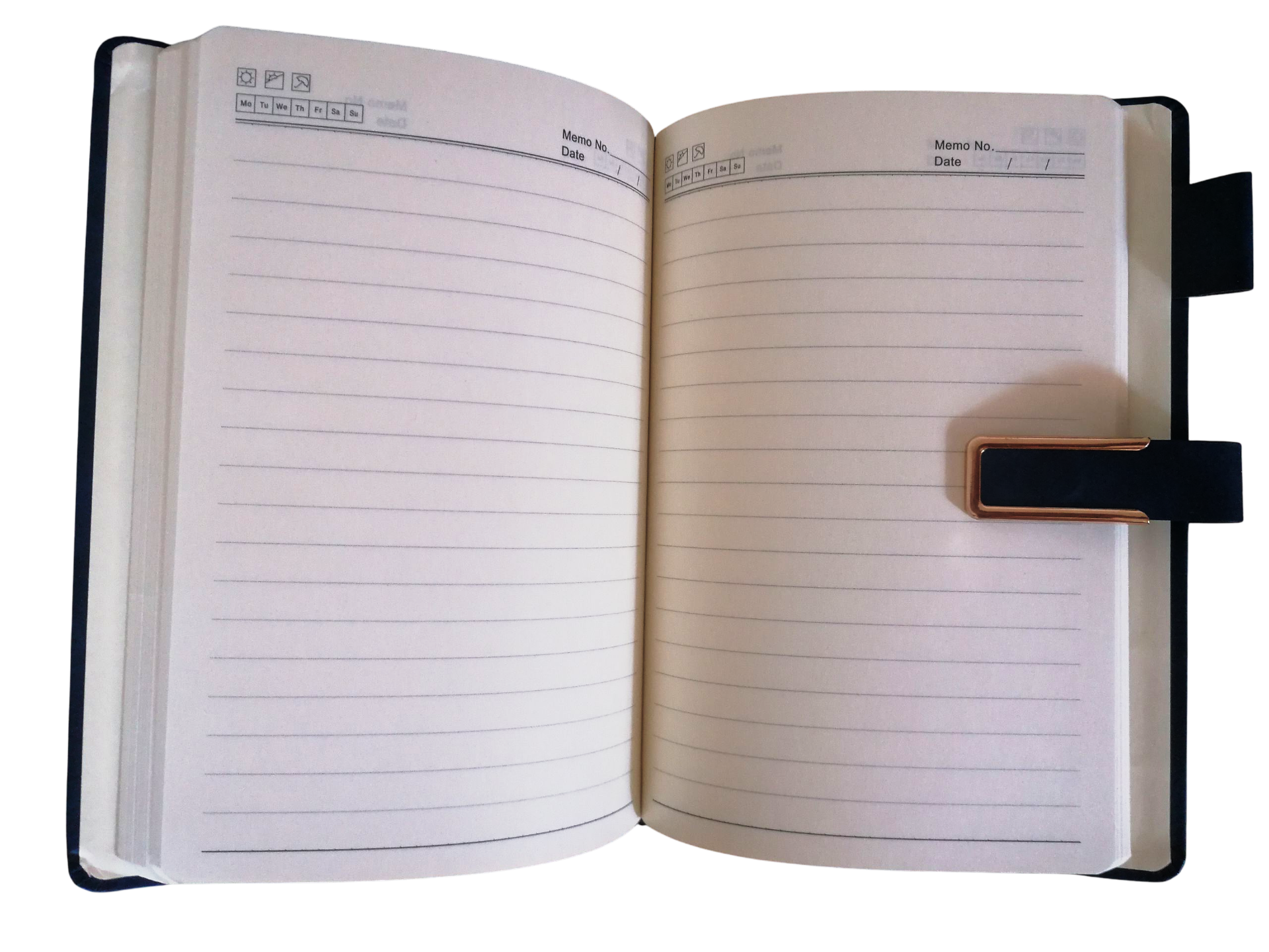 Zápisník s magnetickým uzatváraním - modré vtáčiky