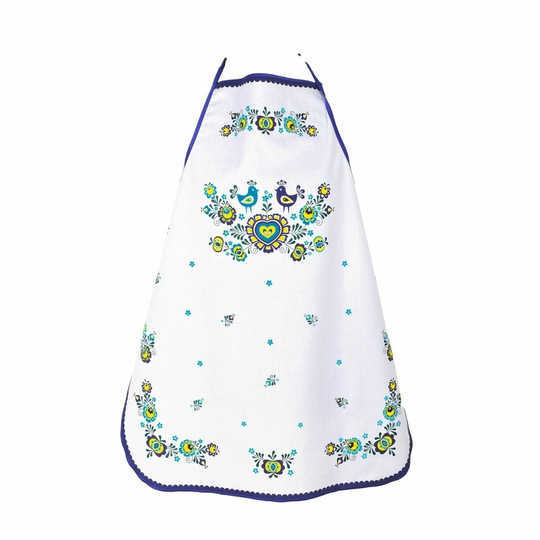 Kuchynská zástera - modrý vtáčik