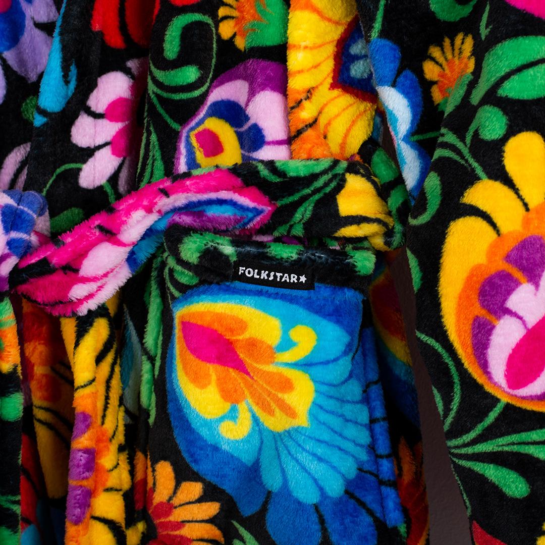 Župan s ľudovým motívom- čierny 